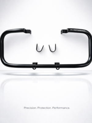 Jawa and Yezdi crash guard by VC Moto Design made from high-grade steel with textured powder coating for engine protection