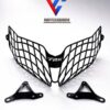VC MotoDesign 1.5mm Stainless Steel Headlight Grill for Benelli TRK 502 / 502X – Black Powder Coated Protection