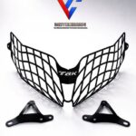 VC MotoDesign 1.5mm Stainless Steel Headlight Grill for Benelli TRK 502 / 502X – Black Powder Coated Protection