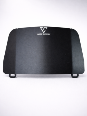 VC MotoDesign 1.5mm Stainless Steel Metal Visor for Yamaha FZS – Black Powder Coated Front Protection